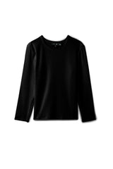 Pointelle Long Sleeve Rib Top
