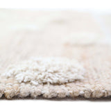 Nop Jute & Cotton Polka Dot Fringed Rectangular Rug