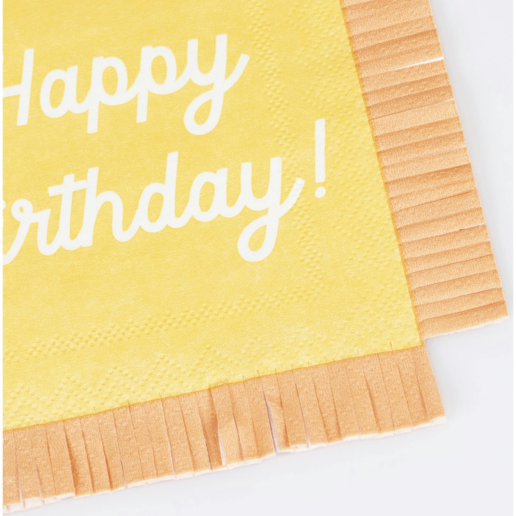 Mixed Happy Birthday Small Napkins