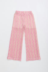 WAVY KNIT PANTS PINK