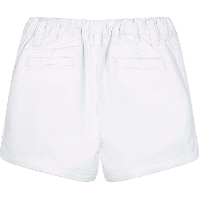 Organic Stretch Chino Pull-On Short, White