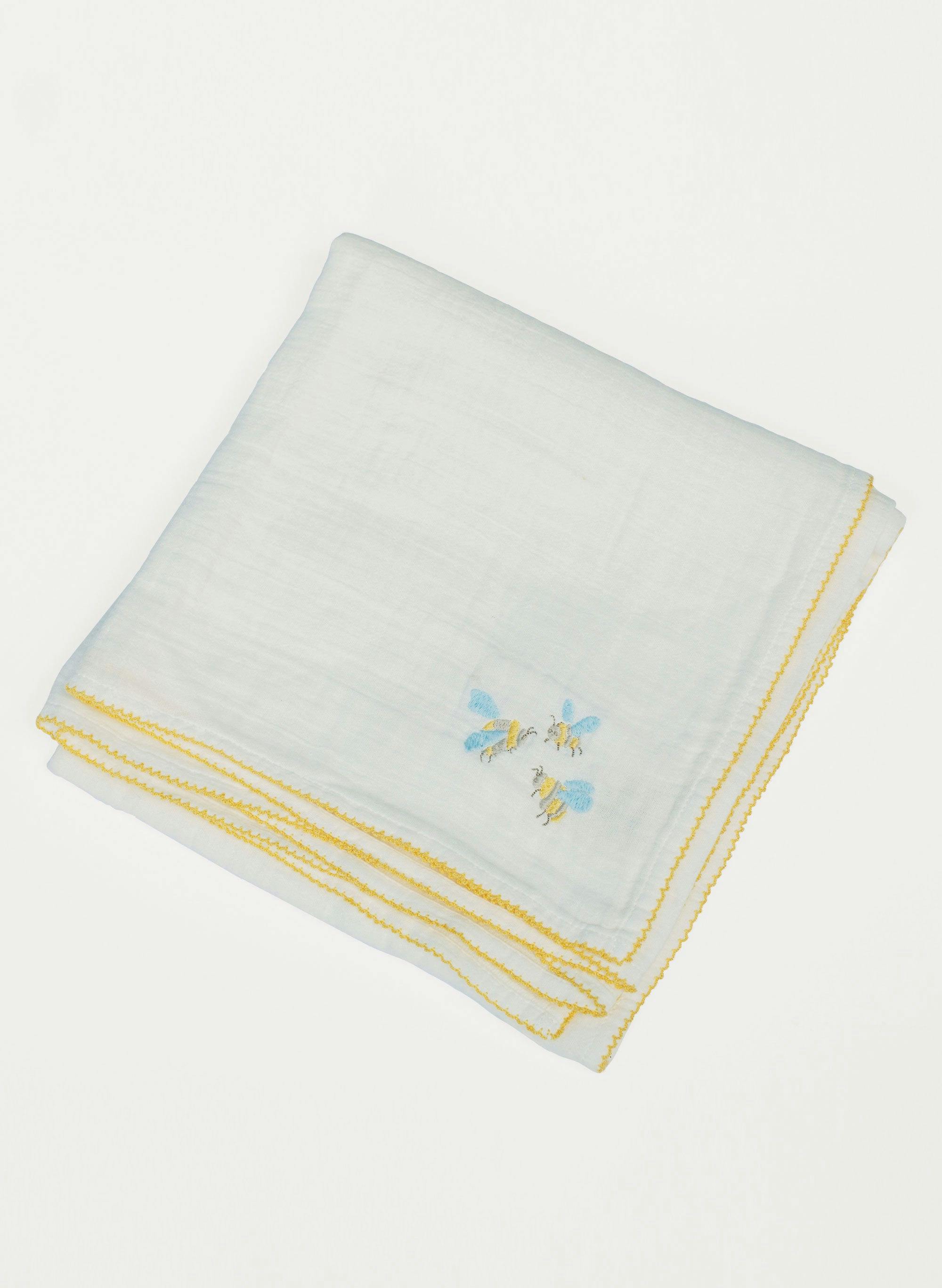 Baby Classic Bib - Embroidered Bee