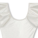 Lame Silver Swimsuit with Ruffle Sleeve