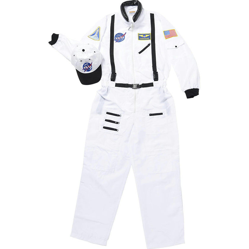 Adult Astronaut Suit w/Cap, White