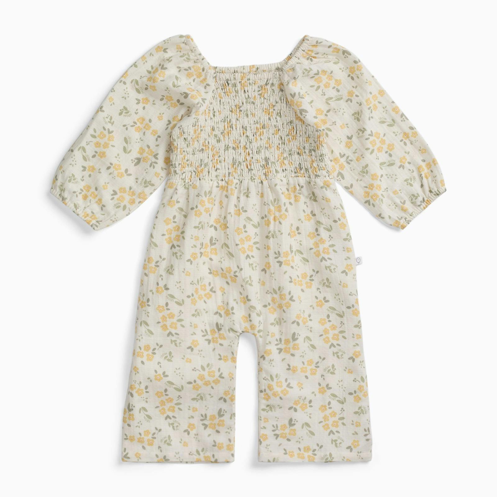 Floral Muslin Smocked Jumpsuit