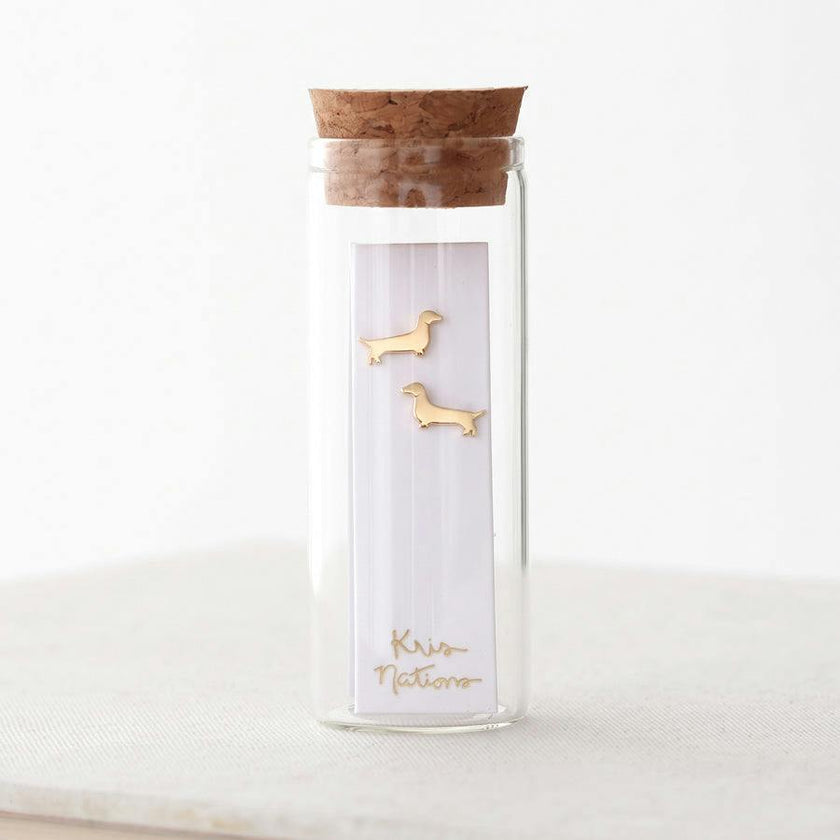 Weiner Dog Stud Earrings