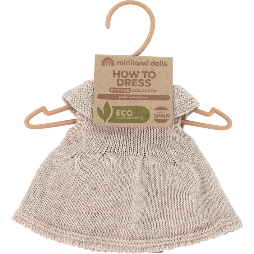 Knitted Doll Outfit 12⅝" - Dress&headband