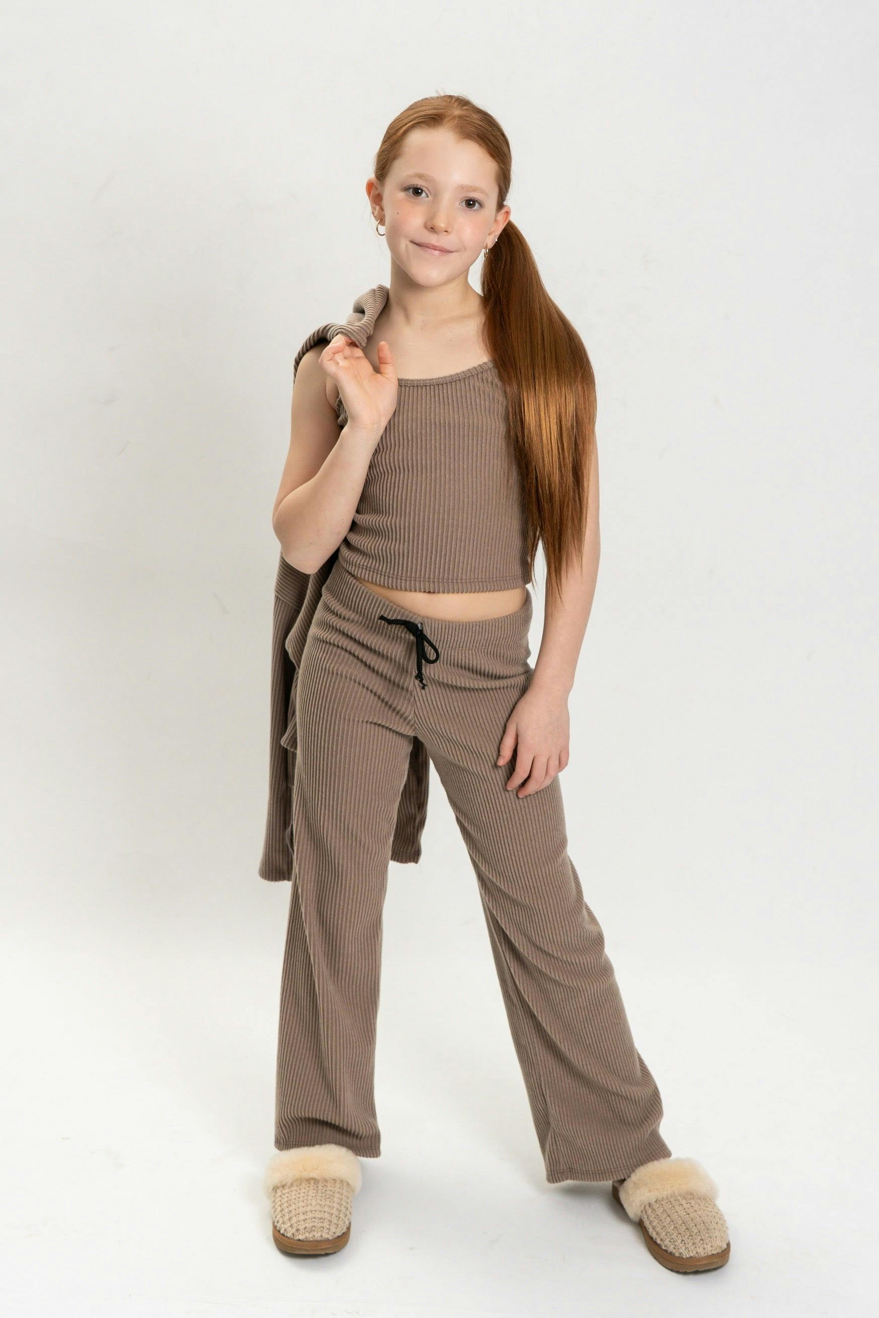Girls Lucy 3 Piece Rib Sweat Set