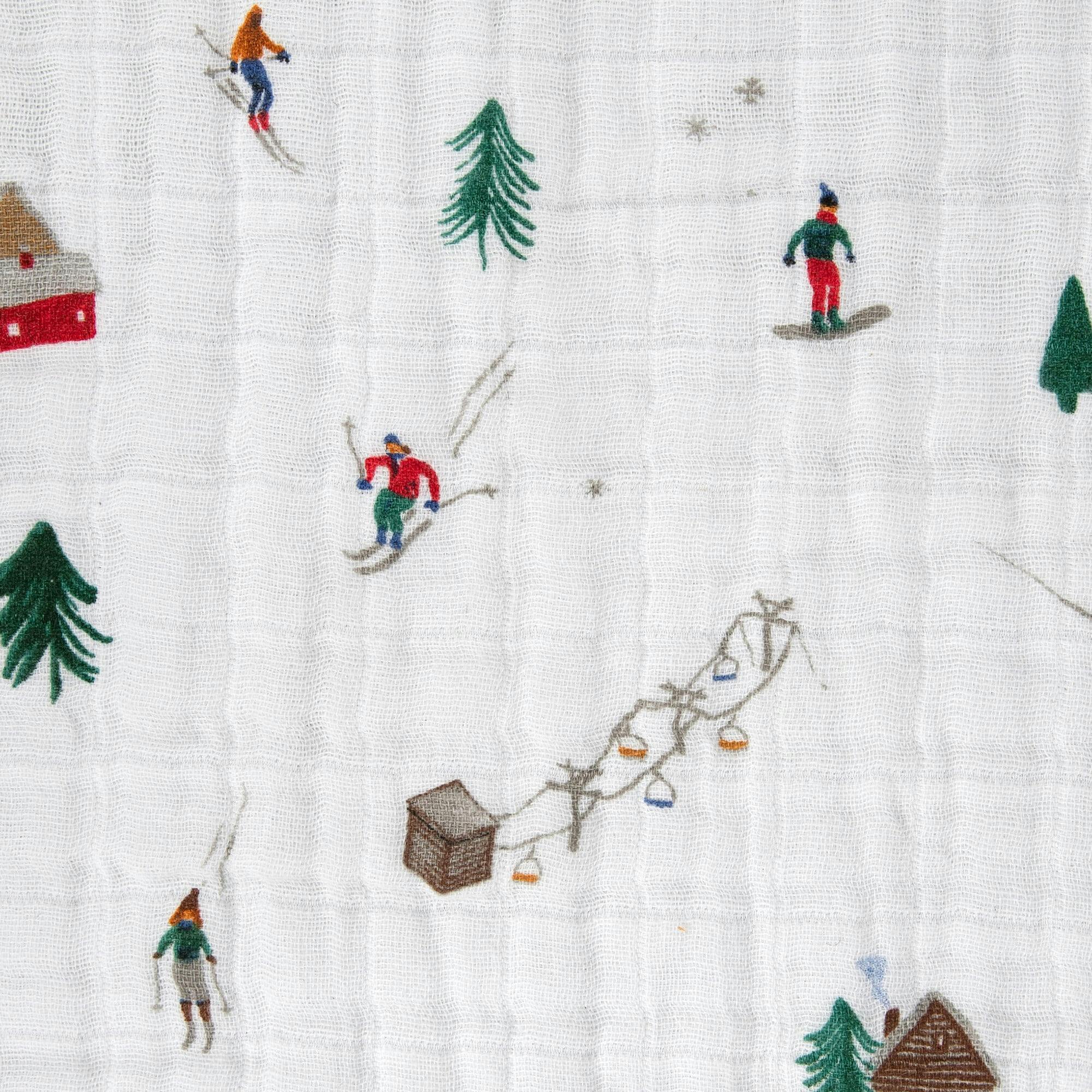 Cotton Muslin Baby Quilt - Powder Party