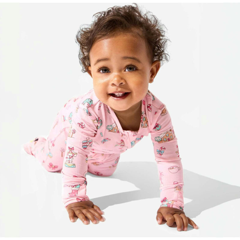 Candy Cane Lane Bamboo Convertible Footie