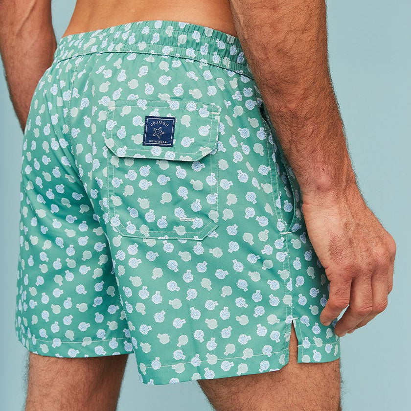Green Puffer Fish Men's Swim Shorts