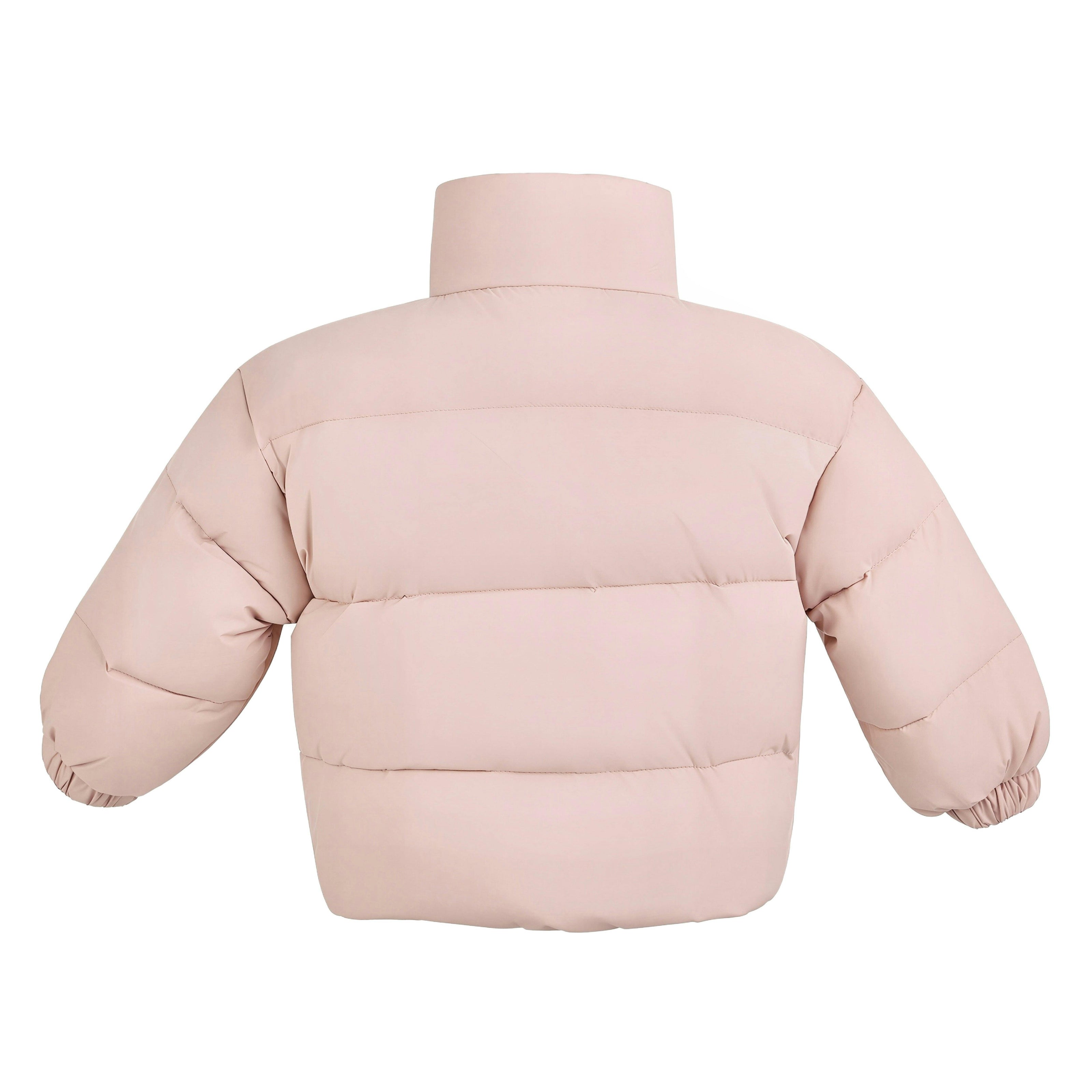 Pink Hooded Puffer Jacket