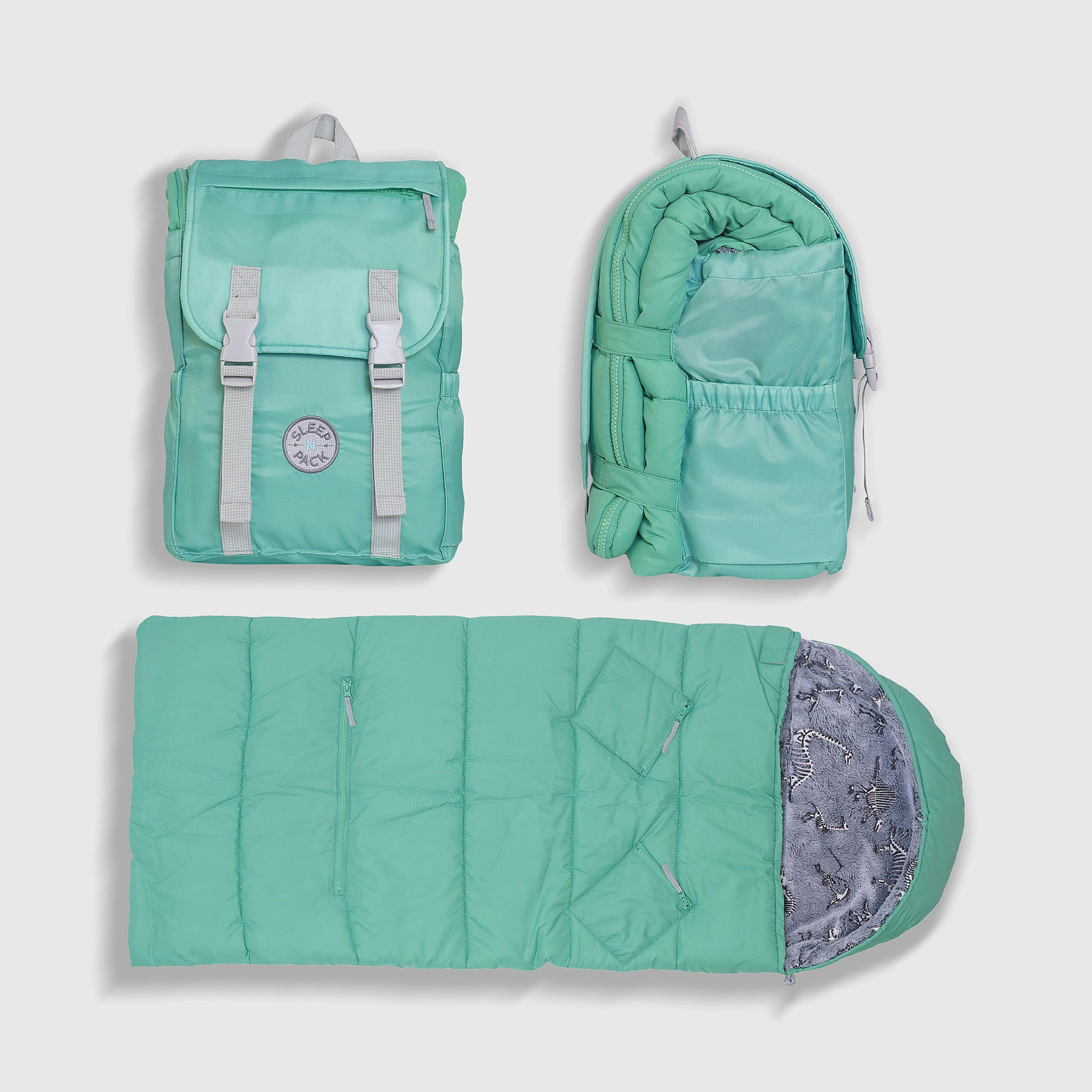 Sleep-N-Pack™ – Little Kid Size | Glow-In-The-Dark Collection: Glow Dino Bones