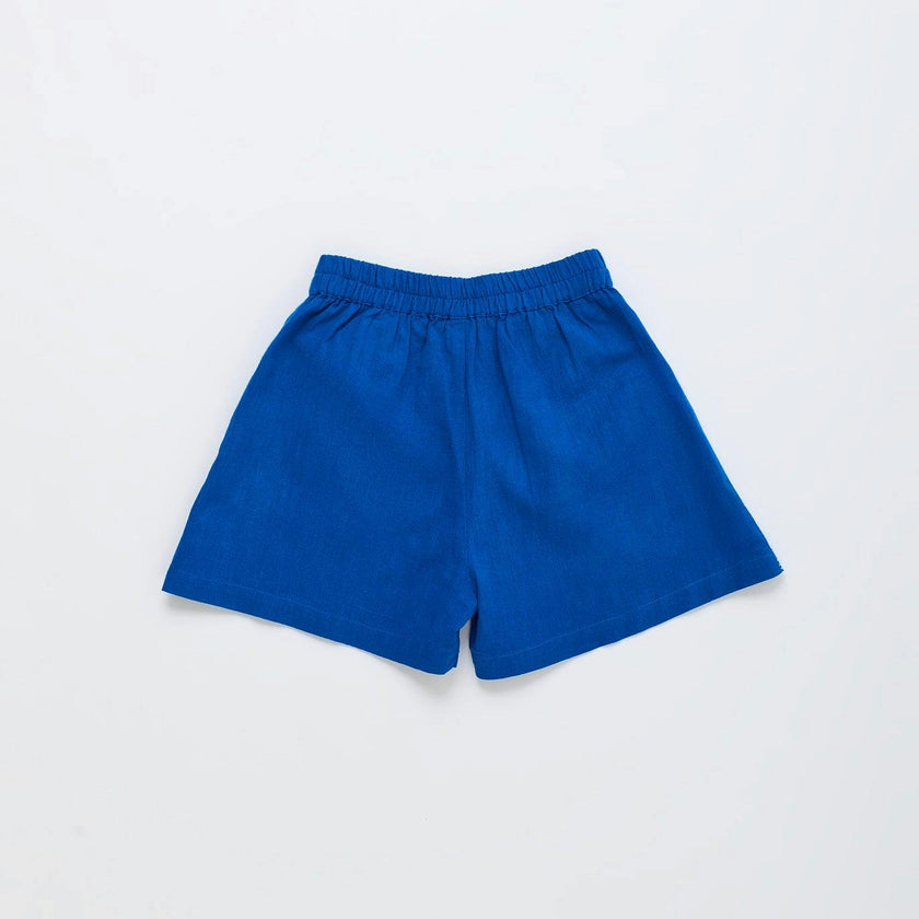 BARCOS EMBROIDERED SHORTS BLUE