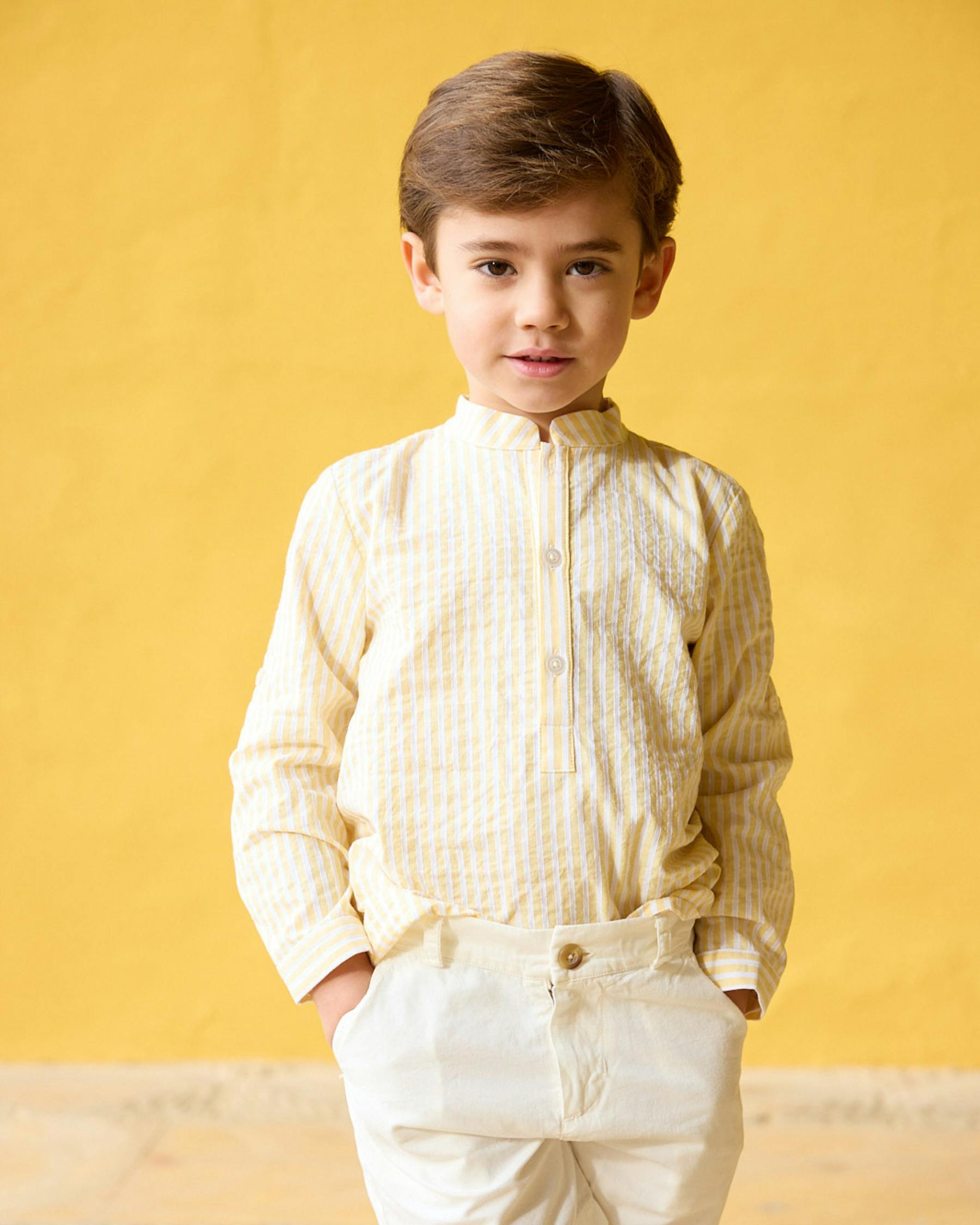 Pereprine Shirt Yellow Seersucker