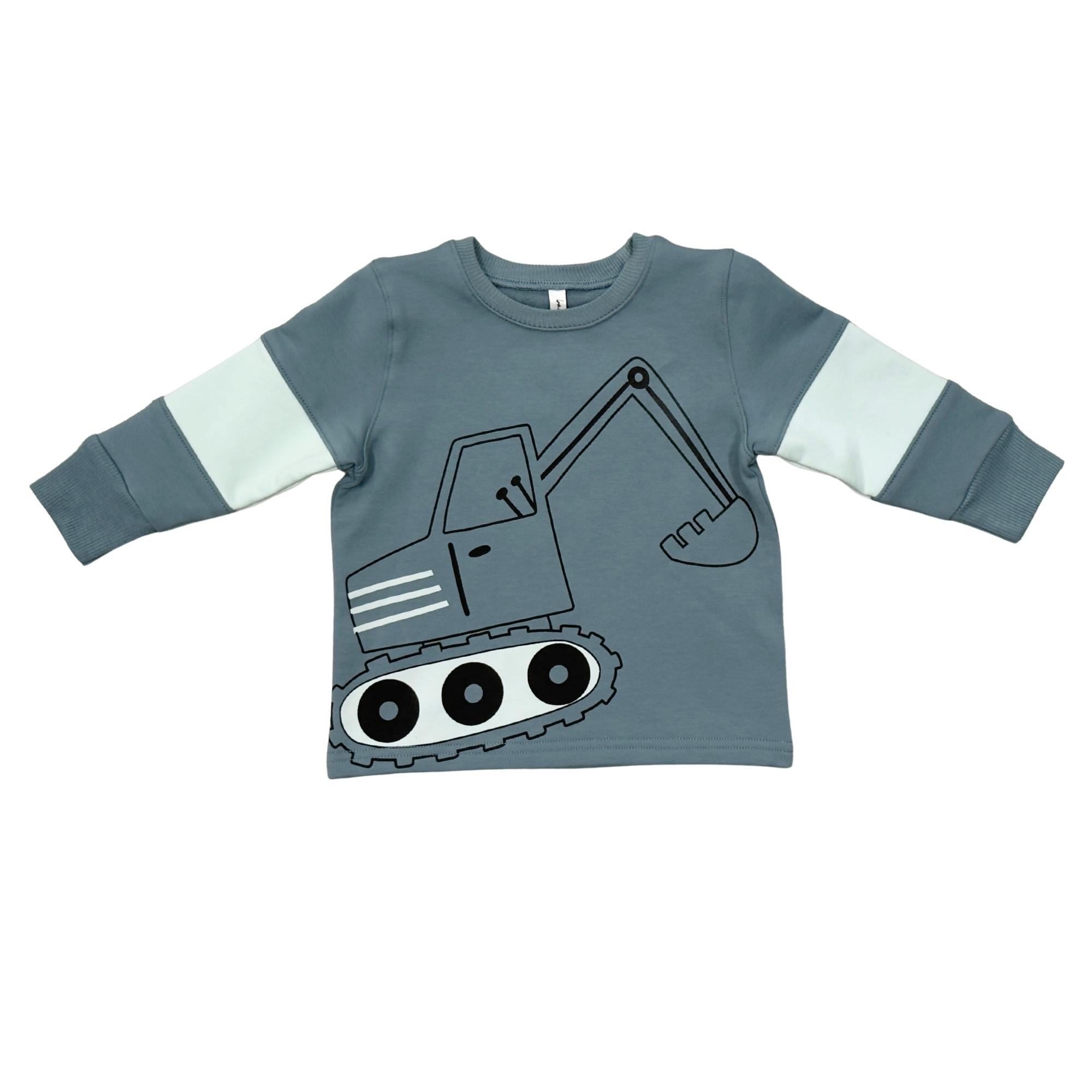 Boys Crewneck Long Sleeve Sweatshirt in Excavator