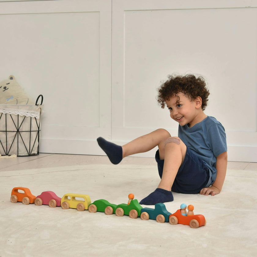 Wooden Car Toy set - 10 Piece Set