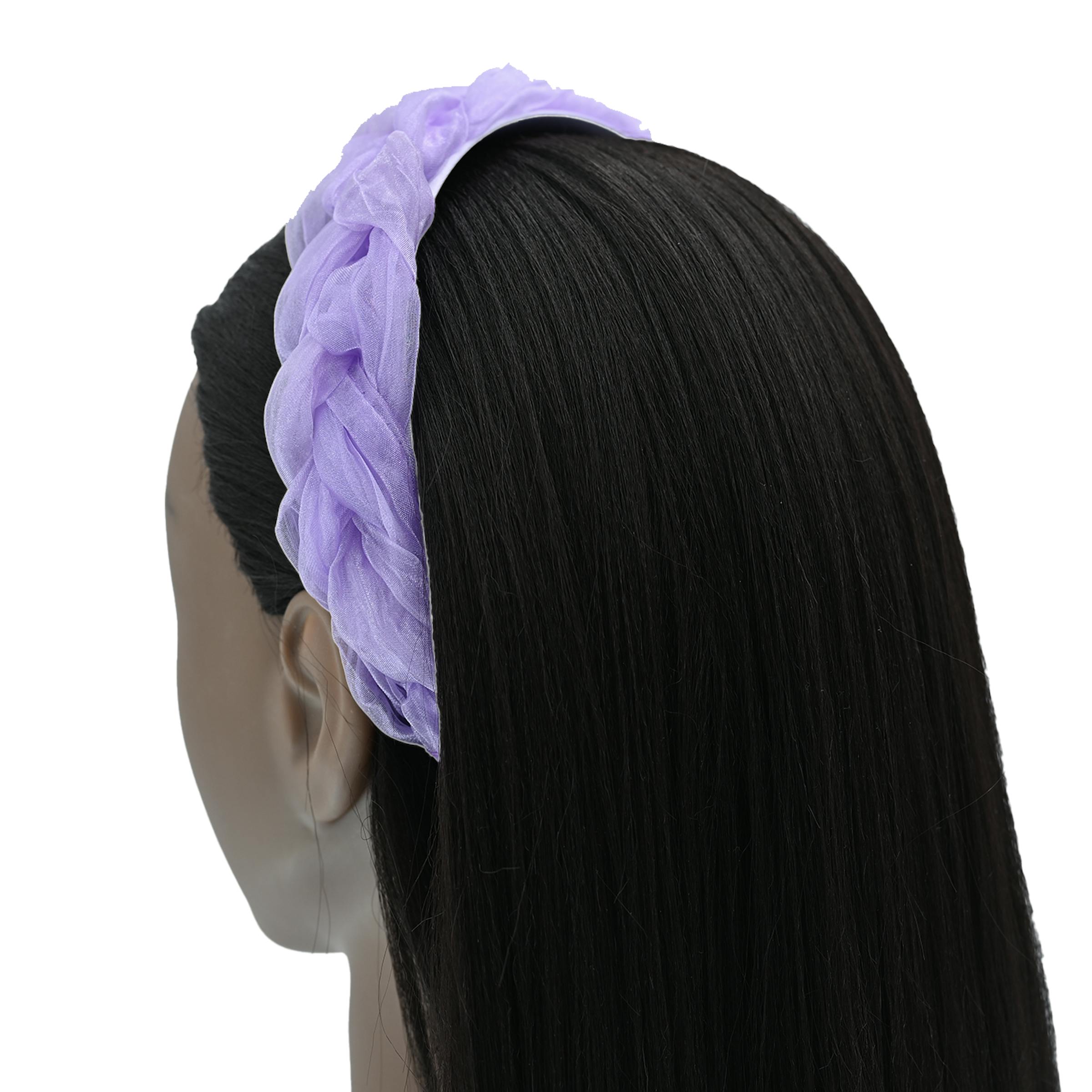 Multicolored Braided Tulle Headband