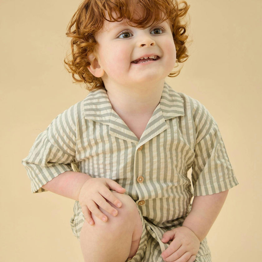 Striped Seersucker Shirt