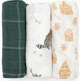 Cotton Muslin Swaddle Blanket 3 Pack - Snow Day