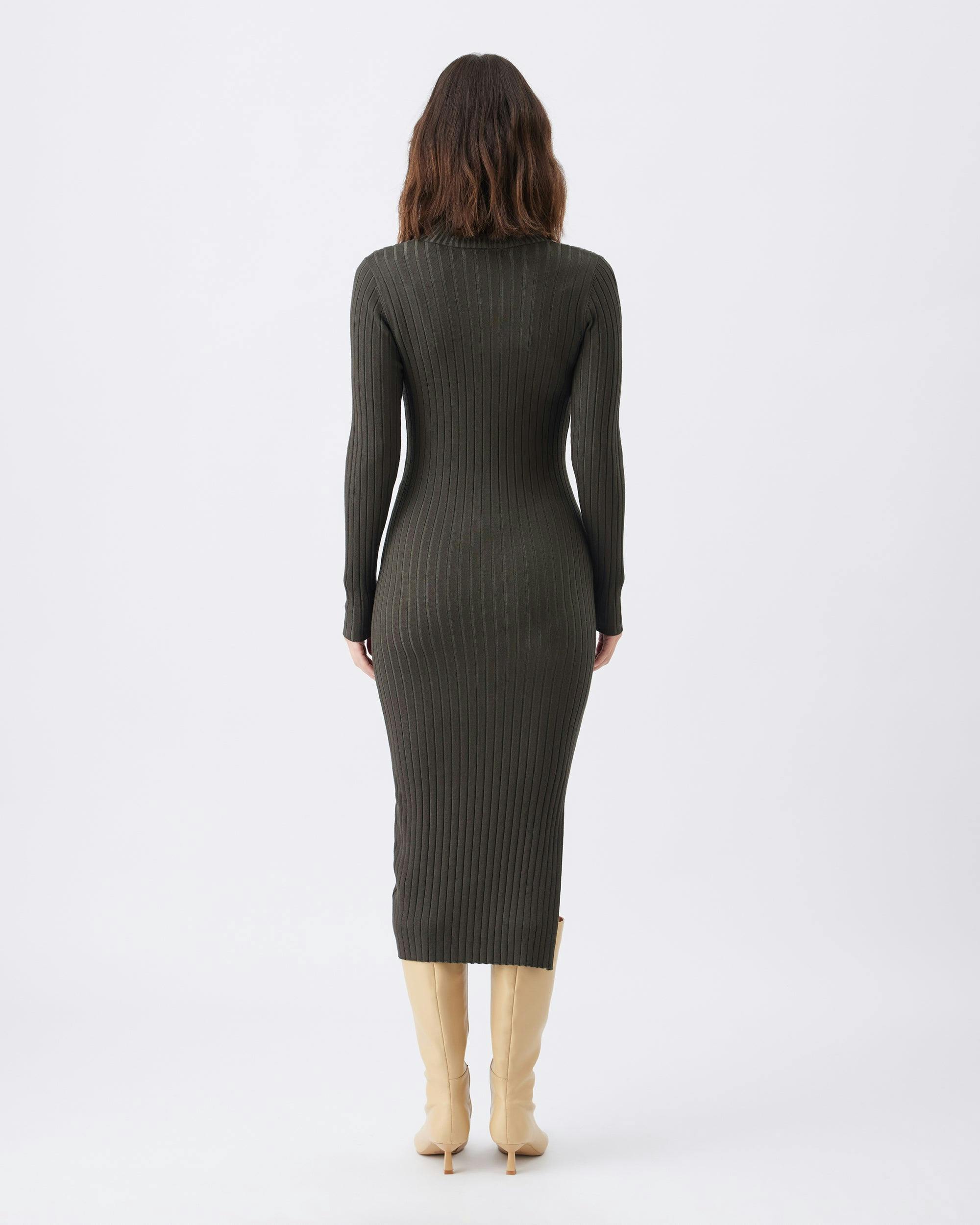 Nella Rib Nursing Knit Dress  Ivy