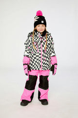 Two Piece Teknik Snowsuit Bright Pink And Checkered