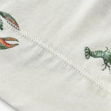 Mint Lobster Luxe Stretch Newborn Gown & Hat Set