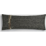 Geo Stripe Black & White Geometric Lumbar Pillow