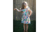 Ruffle Sleeve Dress in Veggies
