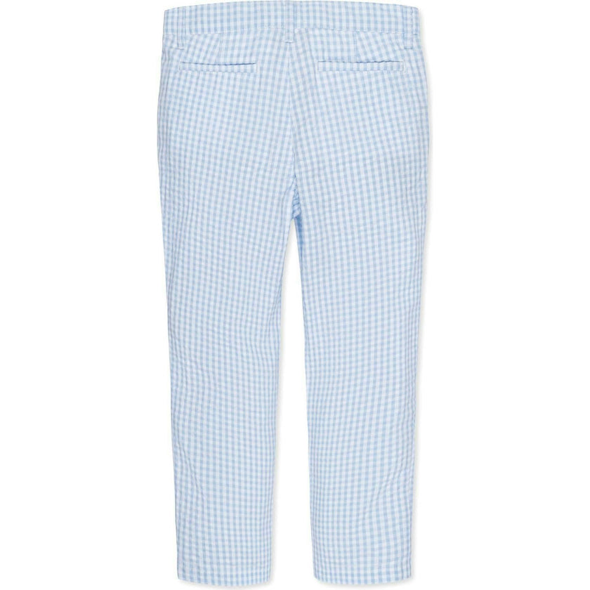 Organic Seersucker Suit Pant, Blue