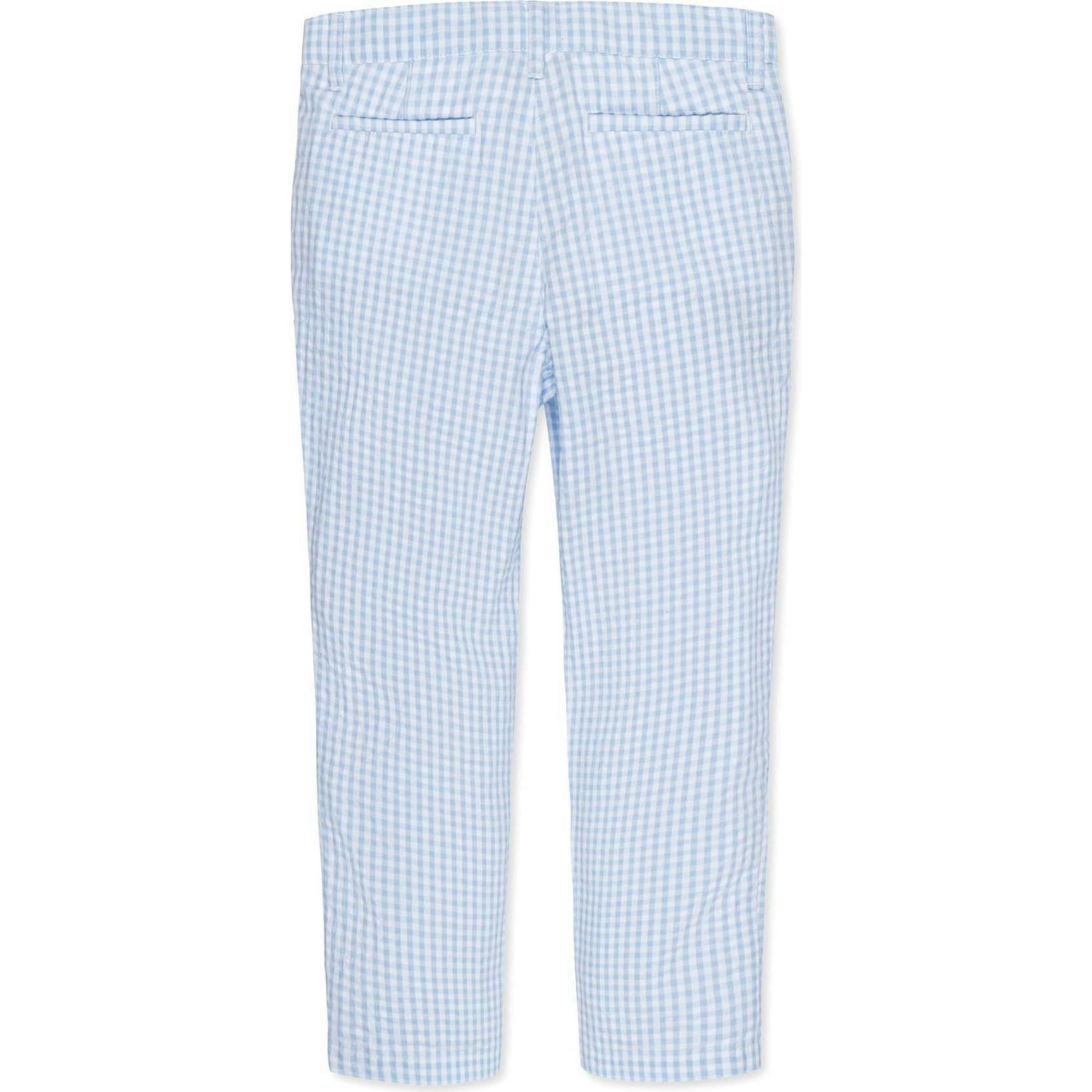 Organic Seersucker Suit Pant, Blue