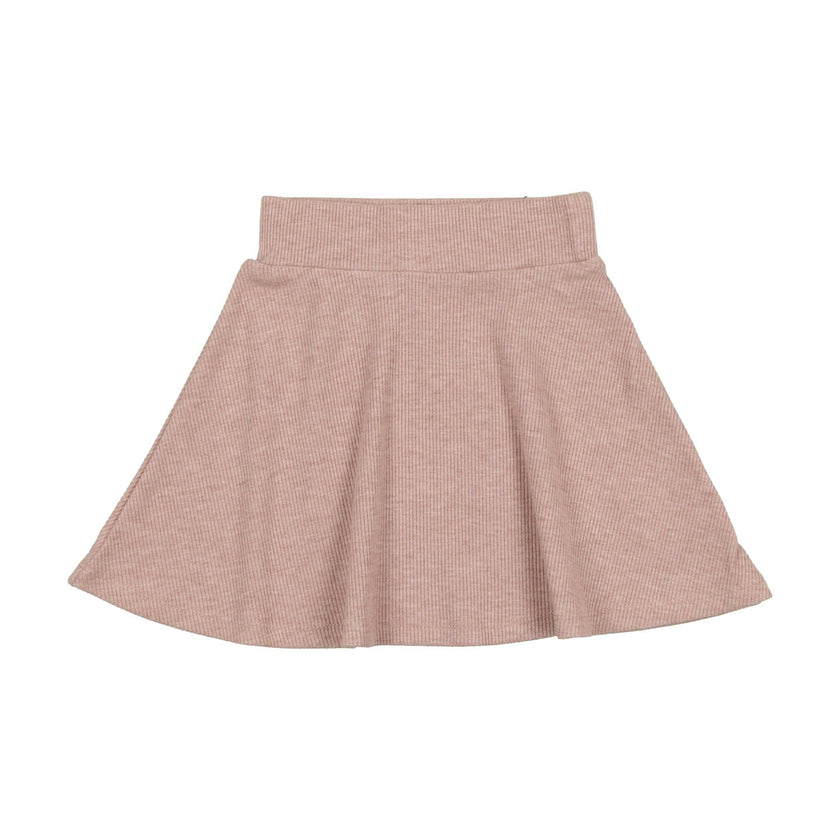 Soft Ribbed A-Line Short Skirt