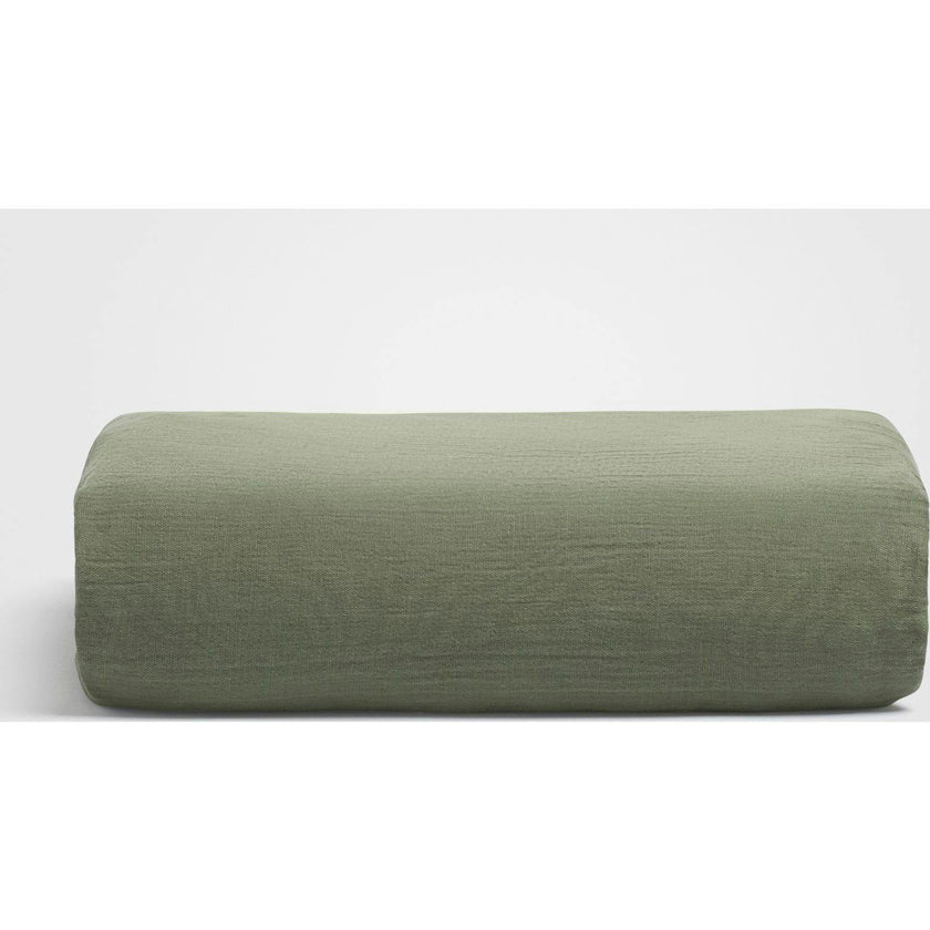 Zen Crinkled Comfort Fitted Sheet, Green
