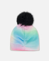 Stretch Jersey Hat With Pompom