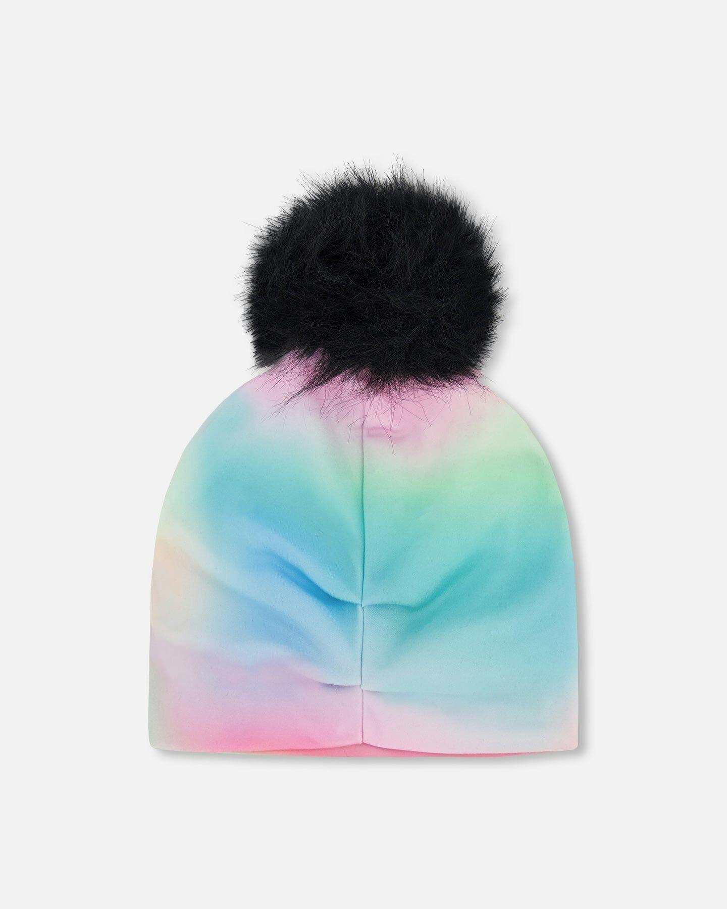 Stretch Jersey Hat With Pompom