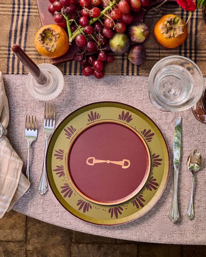 Fleur Dinner Plate Set - Dirty Martini
