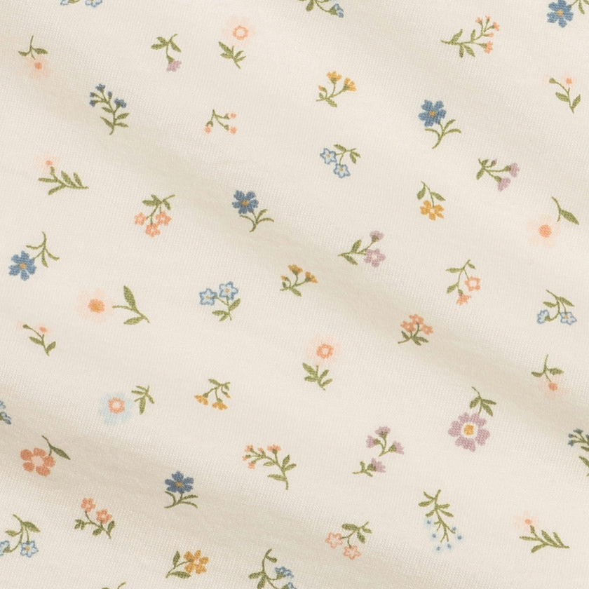 Swaddle Blanket - Petaline Floral / Fog + Fern