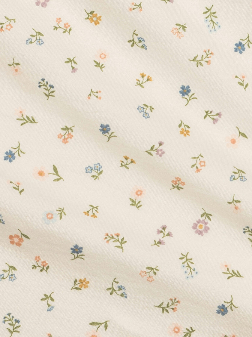 Swaddle Blanket - Petaline Floral / Fog + Fern