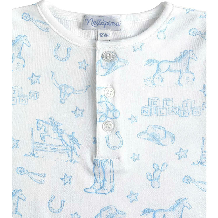 Blue Lone Star Toile Pajamas