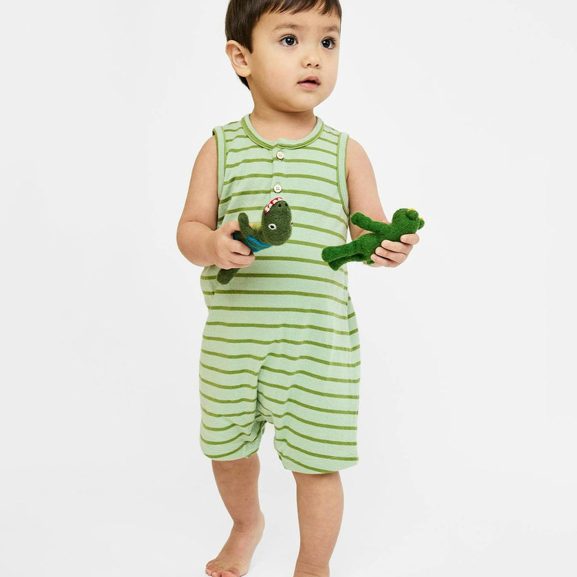 Lachlan Romper, Palm Stripe