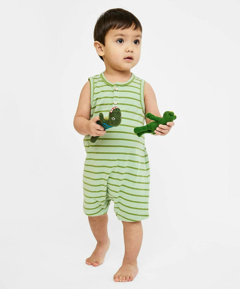 Lachlan Romper, Palm Stripe