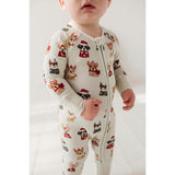 Boy's Long Sleeve Zip Romper