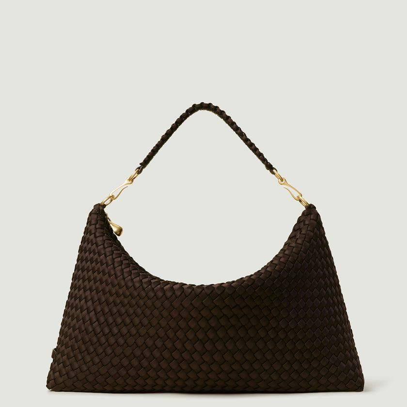 Porto Medium Half-Moon Bag | Chocolate