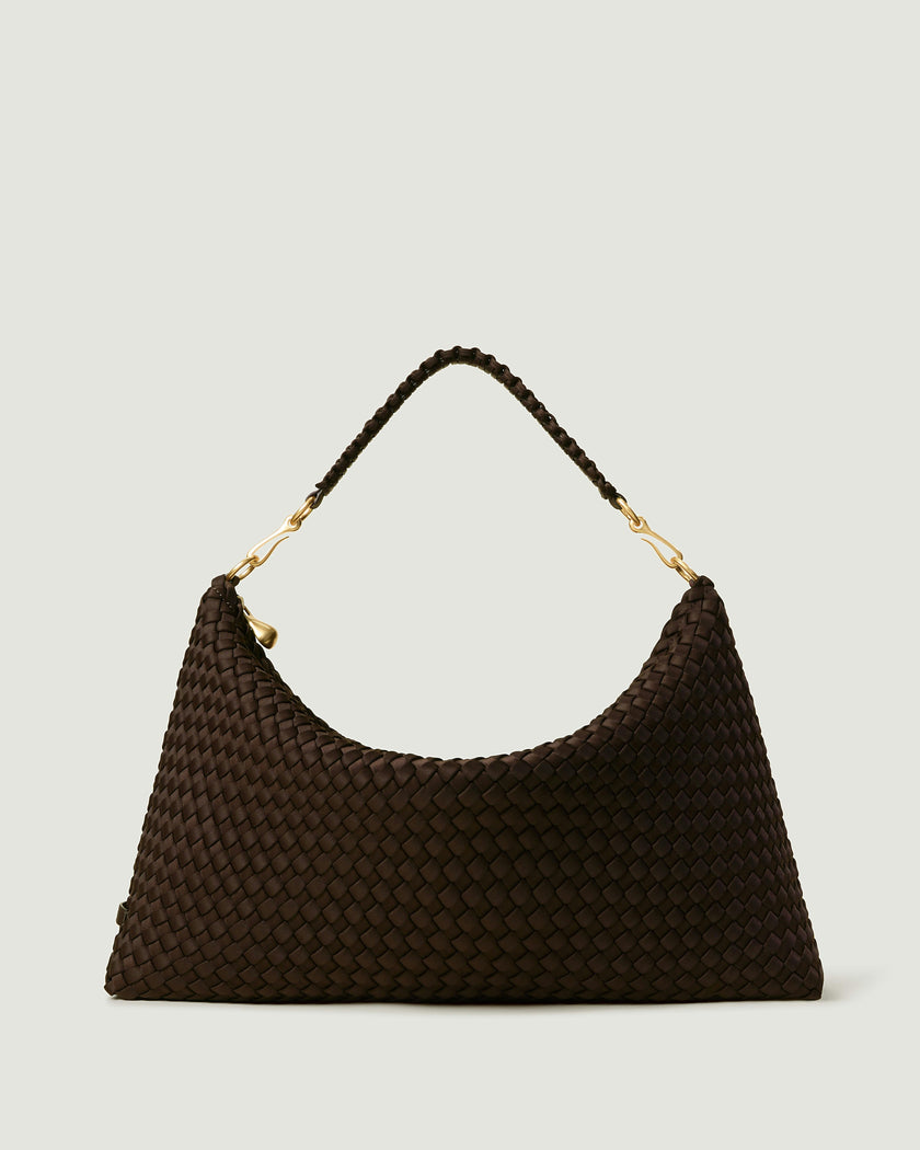 Porto Medium Half-Moon Bag | Chocolate