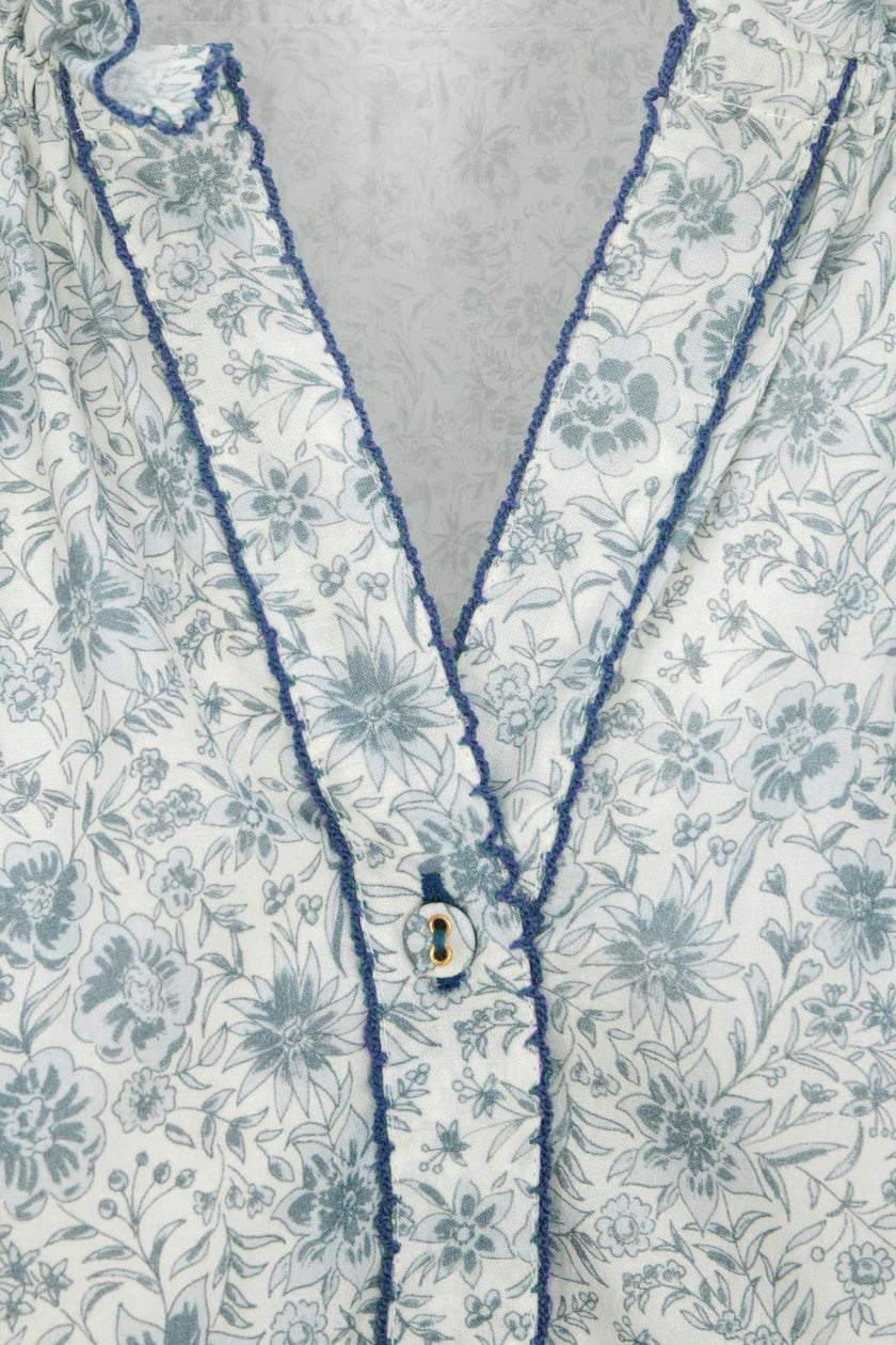 Harper Top in Floral Blues