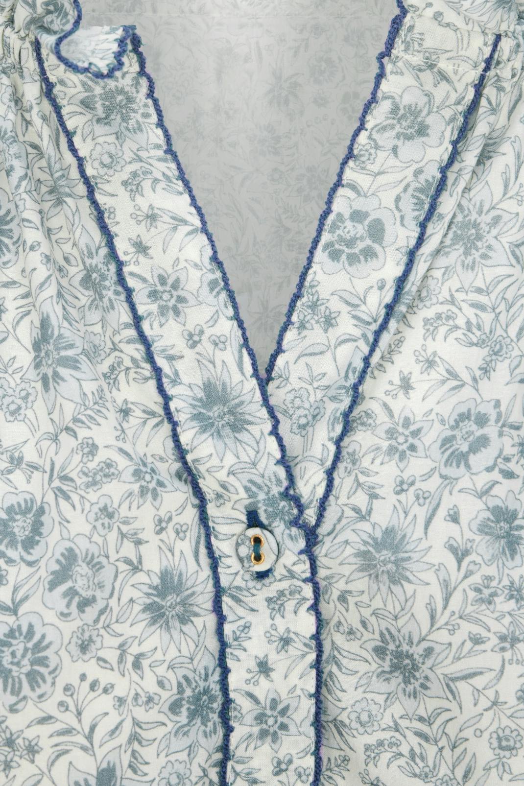 Harper Top in Floral Blues