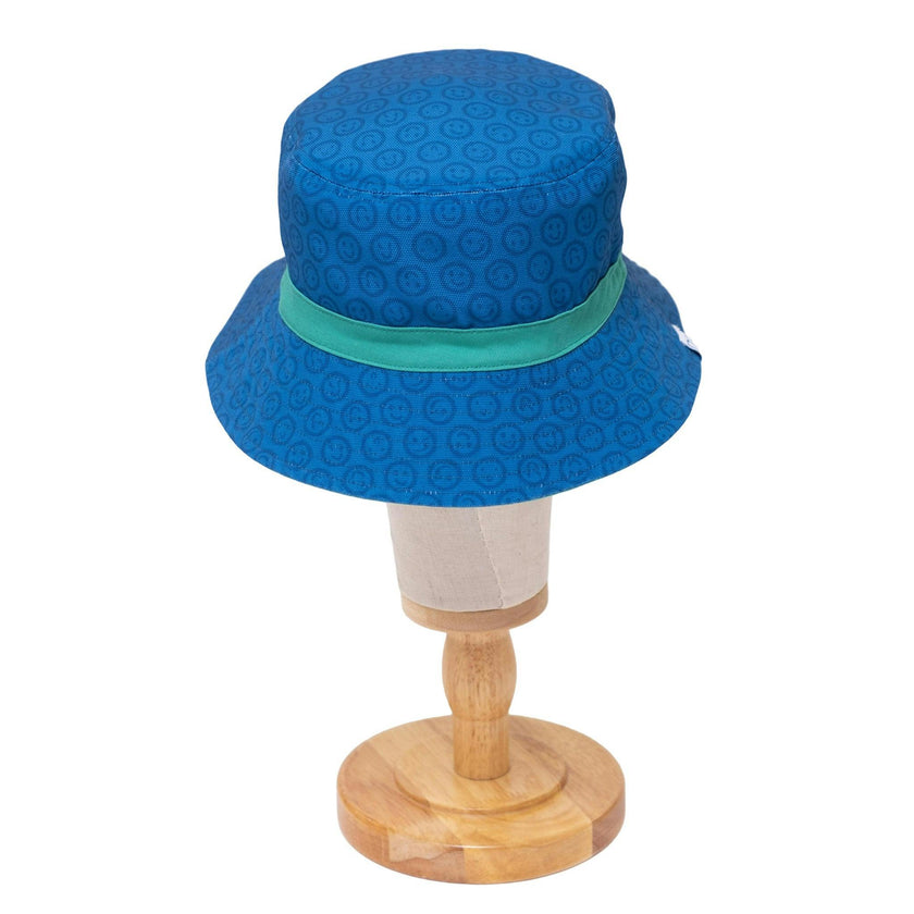 Reversible Bucket Hat – Blue Smile