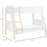 TipToe Twin-Over-Full Bunk Bed In White And