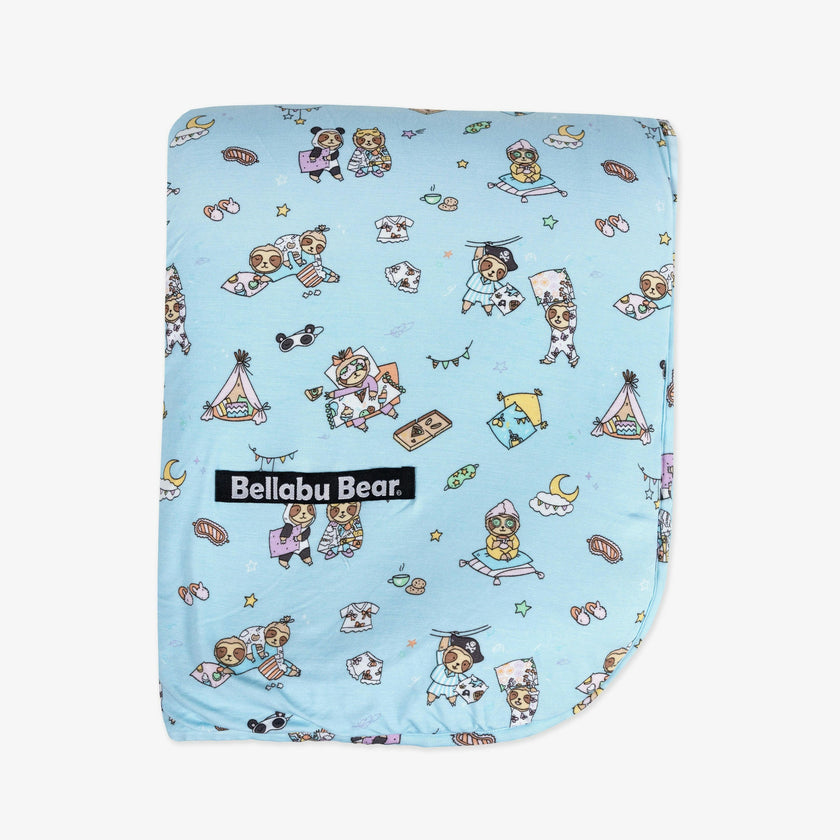 Sloth Pajama Party Bamboo Sherpa Blanket