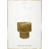 Gold Tinsel Chandelier